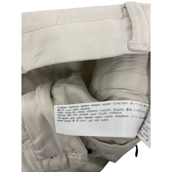 Massimo Dutti Mens Pants EU 42 US 32 Chino Beige Tapered Fit Flat Front NWOT - Picture 5 of 8